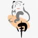 Monkey in ink brush style