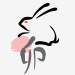 Rabbit in ink brush style