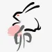 Rabbit in ink brush style
